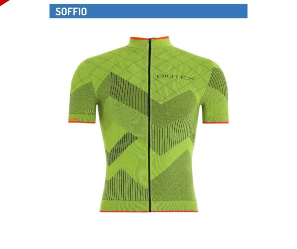 Maillot biotex soffio - Manga corta - Amarillo/verde